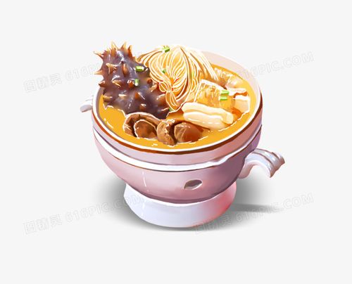 手绘佛跳墙美食插图元素