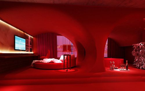 武威主题酒店设计-红专设计丨浪漫满屋情侣主题酒店