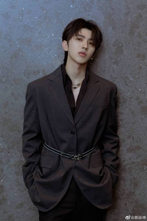蔡徐坤蓝色西服造型
