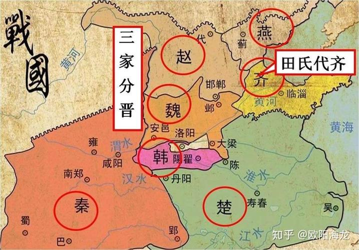 战国七雄示意图