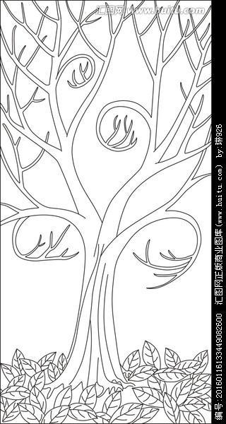 线条的树简笔画