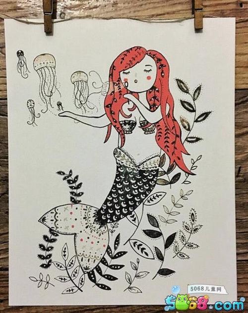 淘雨轩美术学校润百家校区周六下午精英班《绘本-又见美人鱼》