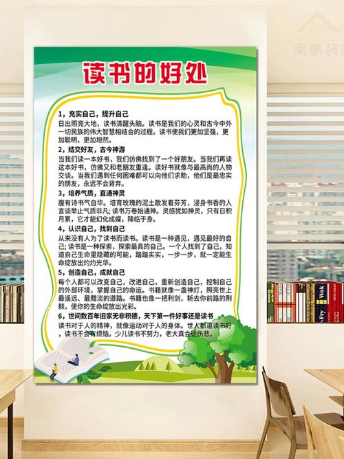 成长公约读书好处挂图好父母好孩子家规家训家风墙贴