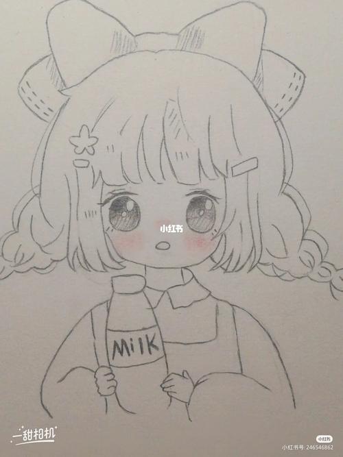 画画#小女孩_绘画_人文_绘画