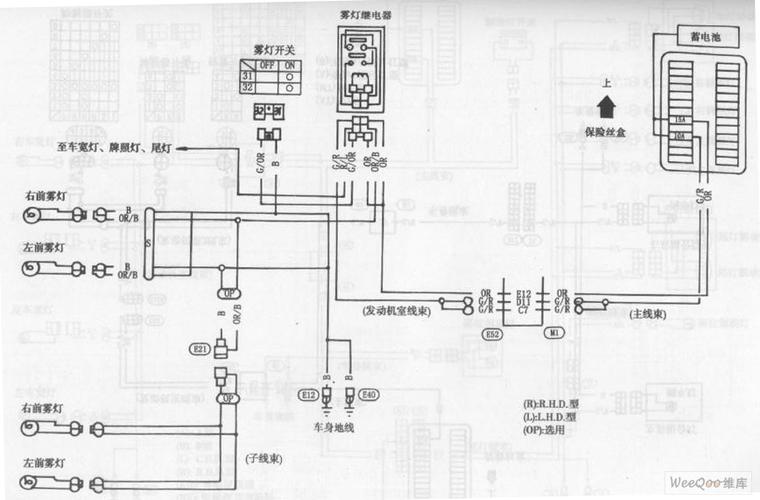 首页 技术资料 电路图 汽车电路图 风神蓝鸟轿车前雾灯电路图   风神