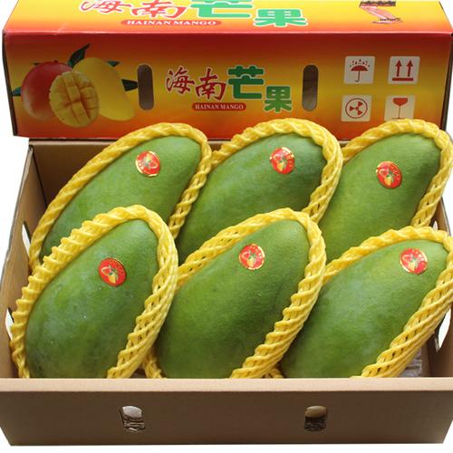 净果10斤海南特大青芒果整箱当季新鲜水果青皮芒果