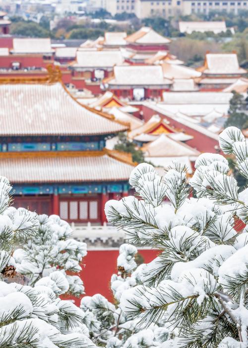 北京##故宫##景山俯瞰故宫雪景