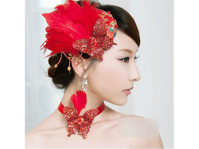 合肥新娘最爱显瘦发型 唯美头花修饰迷人小脸 (5/13)