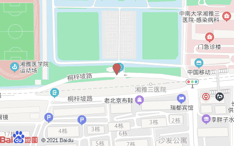 中南大学湘雅医学院停车场(长沙出入口) 门址,位置