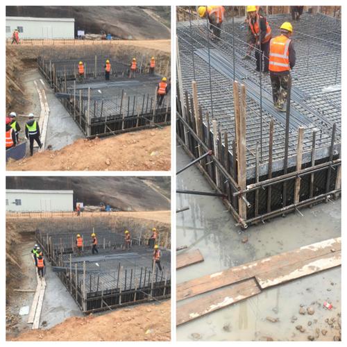 盖板涵基础墙身钢筋绑扎及支模加固.人工:10人