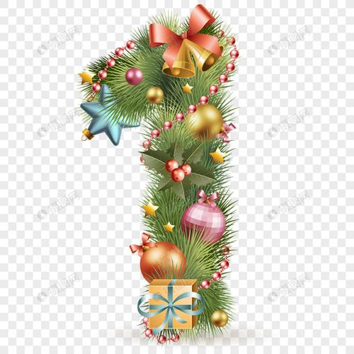 圣诞节创意数字艺术字1