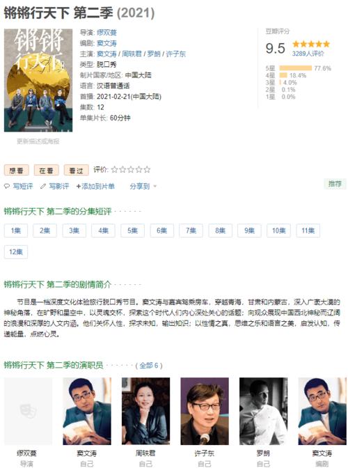 两档好节目丨《锵锵行天下》第二季 9.5分~ 《十三邀》第五季 9.2分