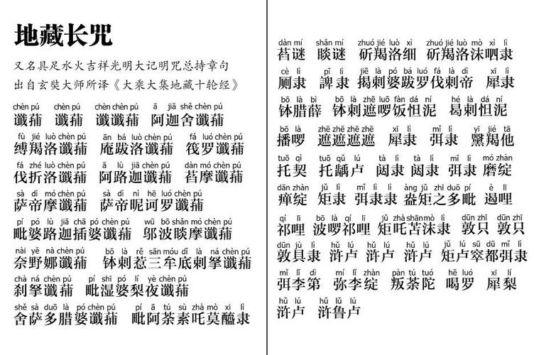 地藏菩萨的咒语--具足水火吉祥光明大记明咒