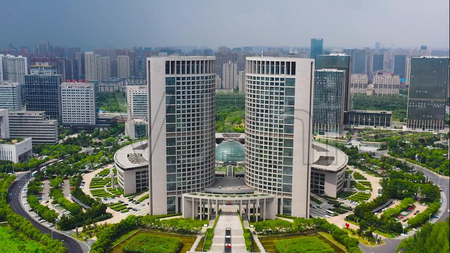 安徽合肥天鹅湖政务区广电市政府电视台_1920x1080_高清视频素材下载
