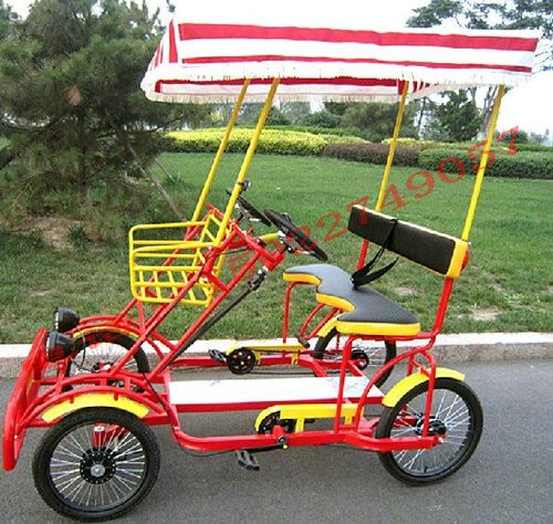 供应奥威特四轮自行车带音箱休闲观光车双人自行车