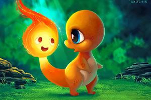 可爱小火龙拼图