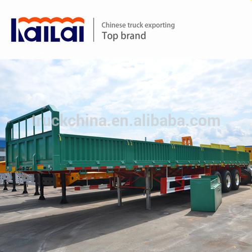 side wall truck trailer 3 axles cargo semi trailer cargo truck