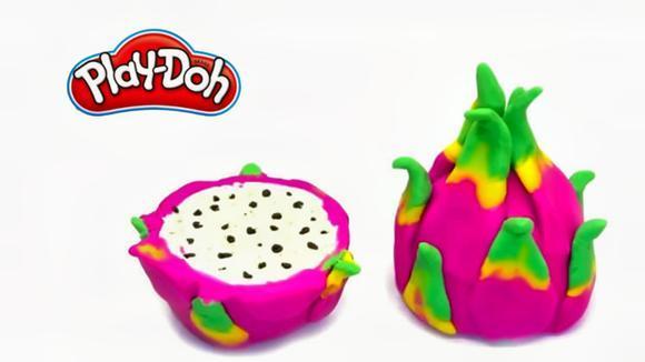 儿童亲子趣味益智彩泥水果:一起来制作好吃的火龙果吧!