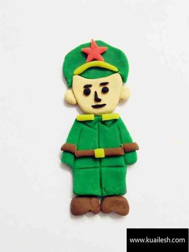 彩泥军人的做法