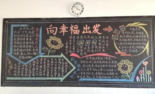 6张设计精美的幸福主题黑板报
