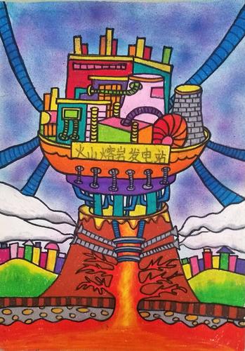 创新伴我成长"—永登县新城区小学一年级(8)班科技小制作和科幻画大赛