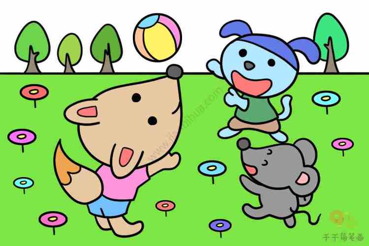 20组动物情景简笔画快收藏起来备用吧情景动物简笔画