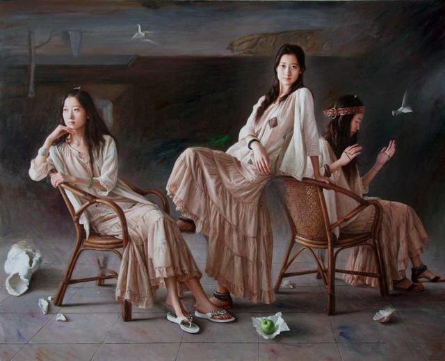 女画家安静油画人物欣赏