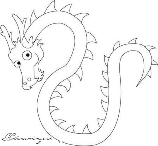 龙的简笔画画法图片一张(4)_怎么画龙_卡通动物_简笔