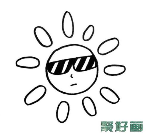 卡通太阳的简笔画图片怎么画简笔画教程