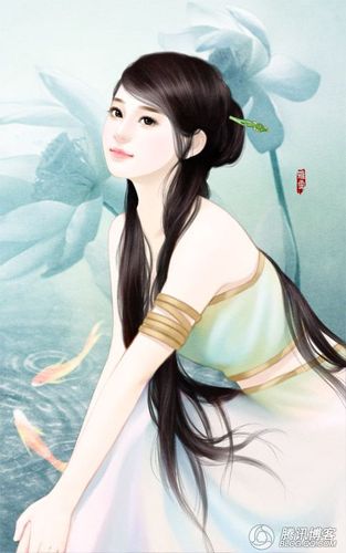 【画题②水】----------------------水中人_古装手绘美女图片吧_百度