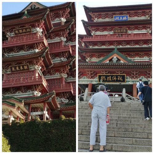 滕王阁正面和侧面外观