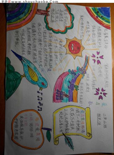 二年级爱鸟月手抄小报
