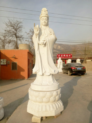 xfgs429-观音菩萨石雕站像厂家