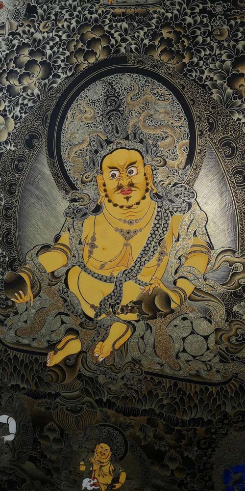 唐卡黄财神,见者吉祥