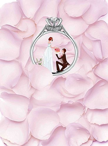 钻戒展示节日宣传海报背景模板