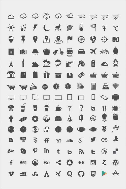 ui界面简约小图标 矢量图标