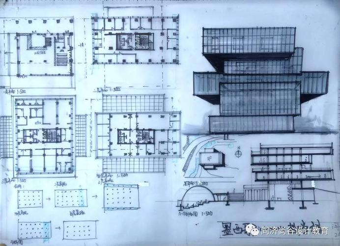 尚谷一周抄绘 | 墨西哥bioinnova教学楼抄绘评图