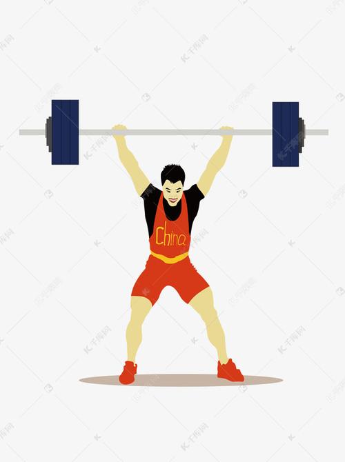 卡通举重运动员矢量设计