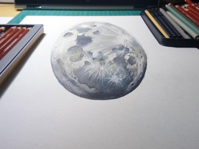 月球|纯艺术|彩铅|小乐清 - 原创作品 - 站酷 (zcool)