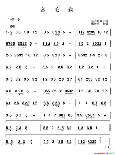 《急毛猴二人台牌子曲》原创简谱, - 其他曲谱 - 器
