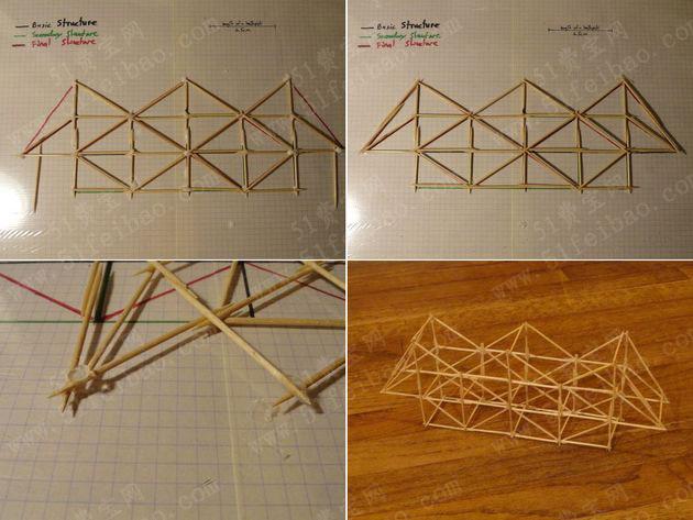 用牙签怎麼建桥梁模型简单教程