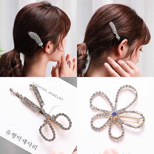 一折发卡头饰夹子镶钻妈妈