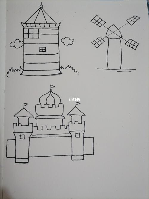 简笔画——建筑类_简笔画_建筑_文化_绘画