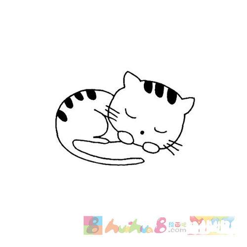 小花猫头像图片简笔画