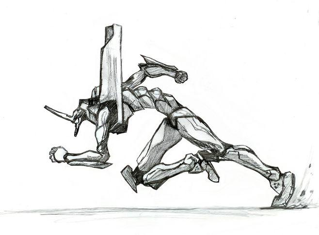 com eva 初号机 素描 ㄩ° 采集到 绘画 ㄩ°采集到绘画 eva ㄩ°