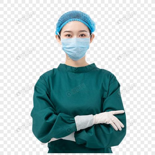 穿手术服的外科医生形象