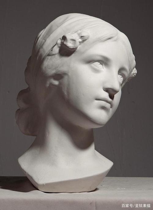 石膏像素描(少女)看似简单,但不是一般的难