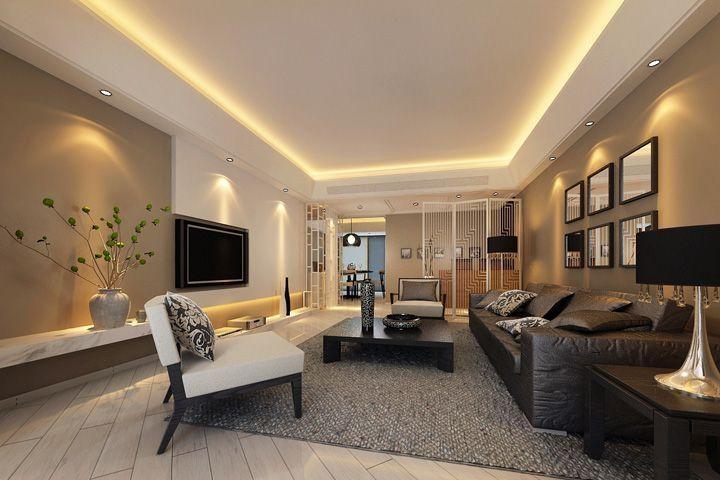 装修效果图大全  混搭风格下的客厅效果图约27平米#951809850