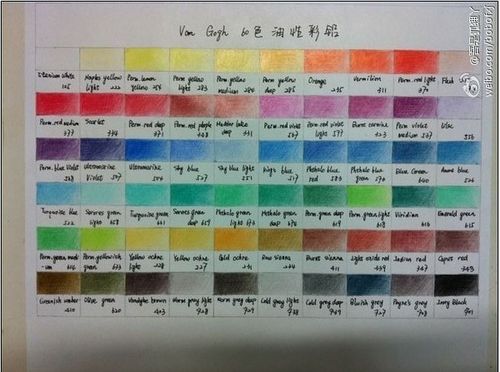 彩铅色卡_彩铅笔颜色编号对照表