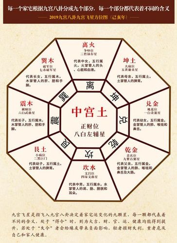 九宫飞星同一山向的宅盘图中,为何在中宫的飞星确定后,有四种不同的